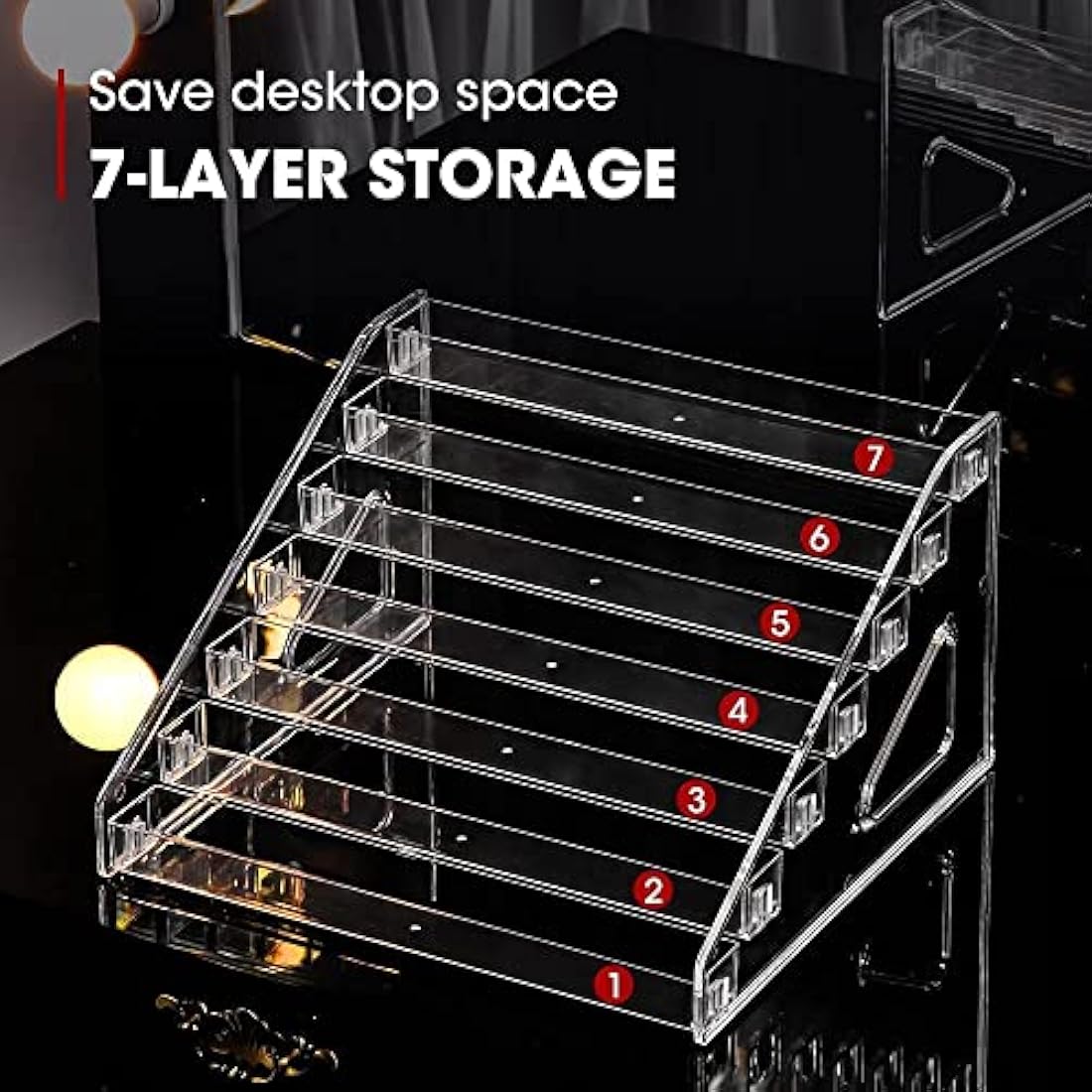Acrylic Nail Polish Organizer – 7-Tier 168 Bottle Display Rack