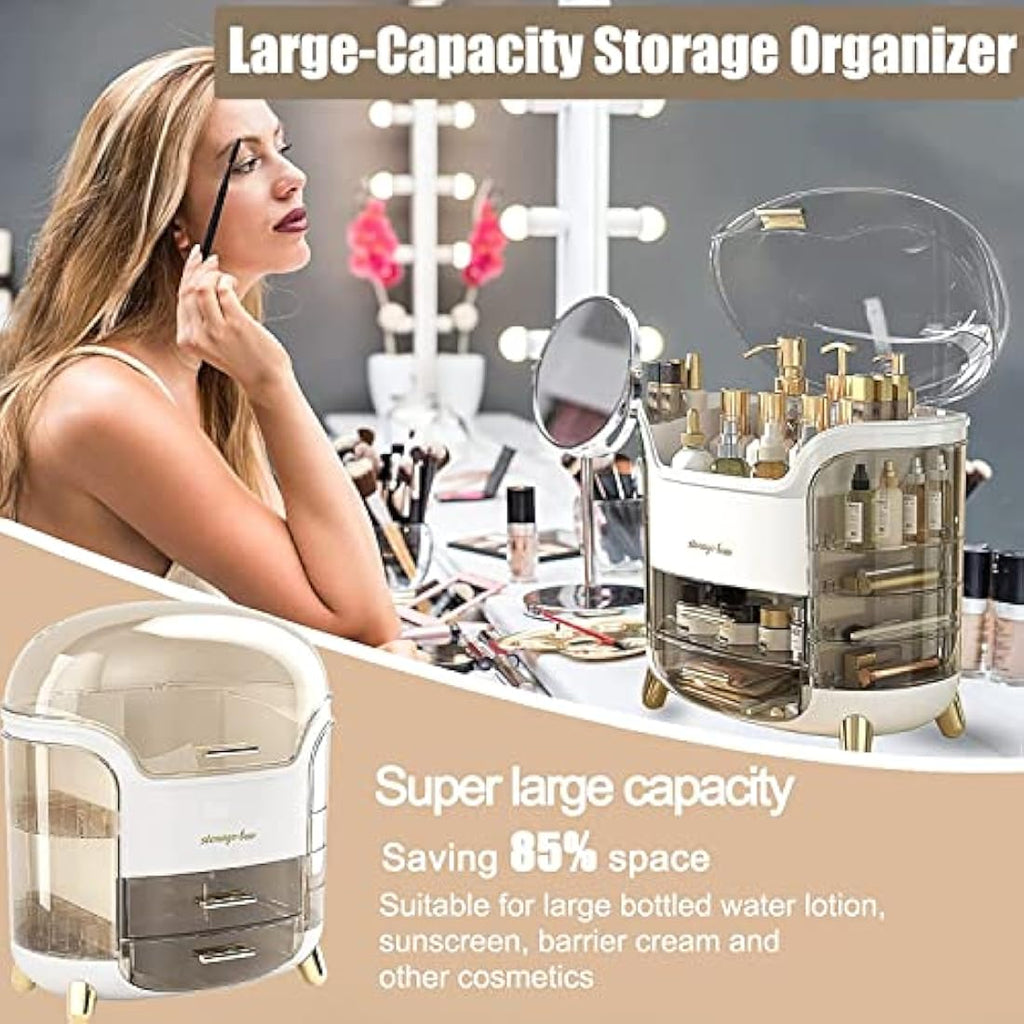 Jolof Store Acrylic Makeup Organiser | Dustproof Cosmetic Storage Box