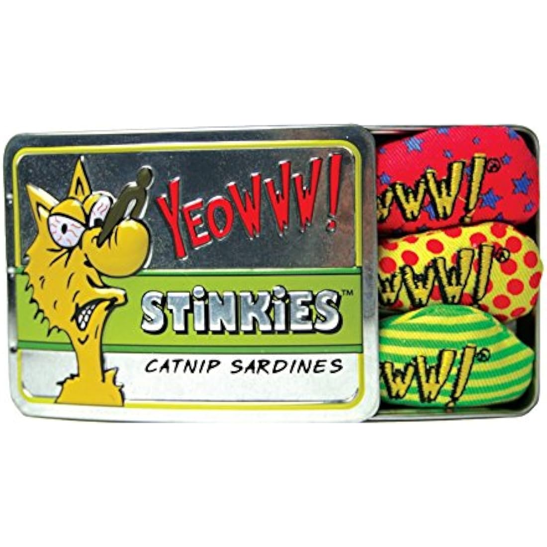 Yeowww! Catnip Sardines 3-Pack Stinkies – Durable Interactive Cat Toys