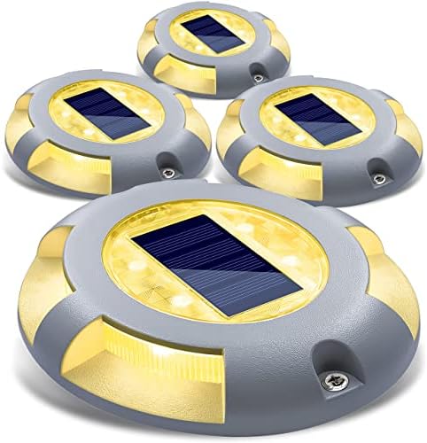 Siedinlar Solar Deck Lights – IP68 Waterproof Ground Lights, 4 Pack