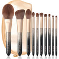 ENZO KEN Professional Sable Hair Makeup Brush Set with Case - Black