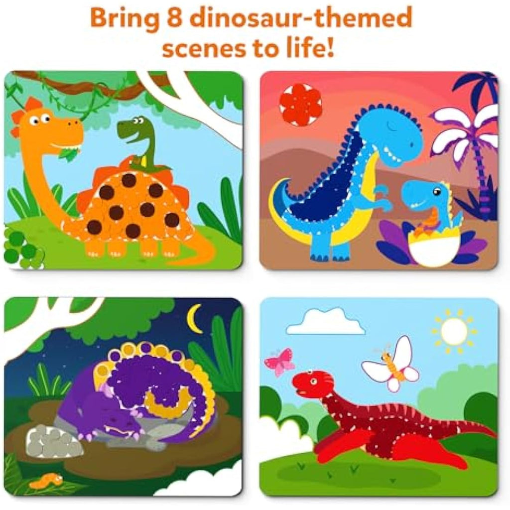 Skillmatics Dot It Dinosaur Sticker Art Kit – Mess-Free DIY Craft for Kids