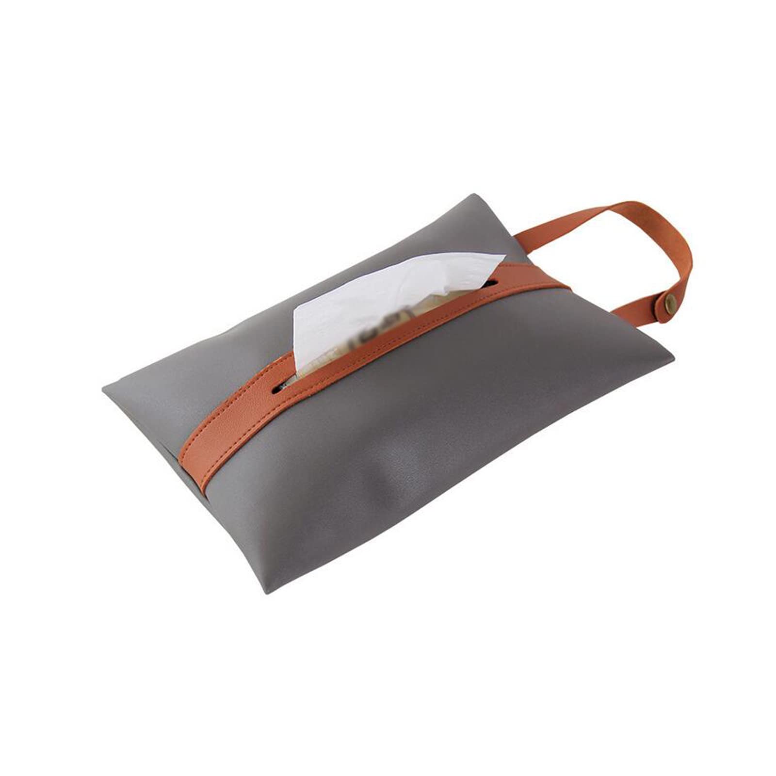 Spotact PU Leather Hanging Tissue Box Holder – Foldable Storage Bag