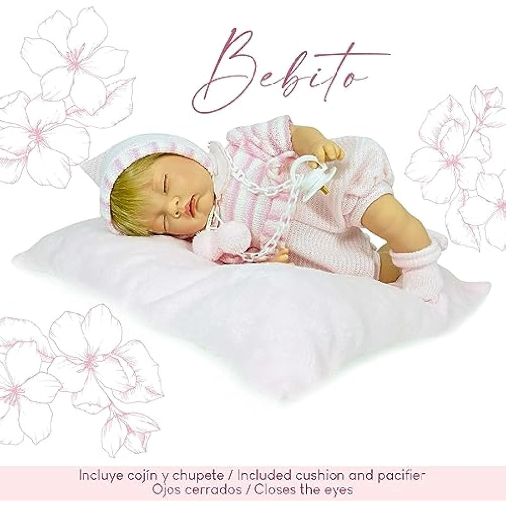 Nines Artesanals d'Onil Mi Bebito Reborn Doll – 18" Soft Body Baby