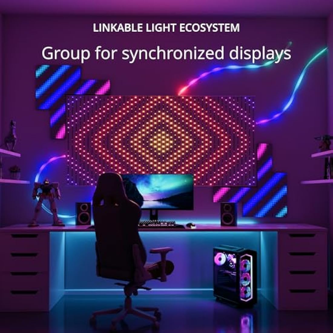 Twinkly Flex 3m RGB LED Strip – Flexible Smart Tube for Gaming & Decor