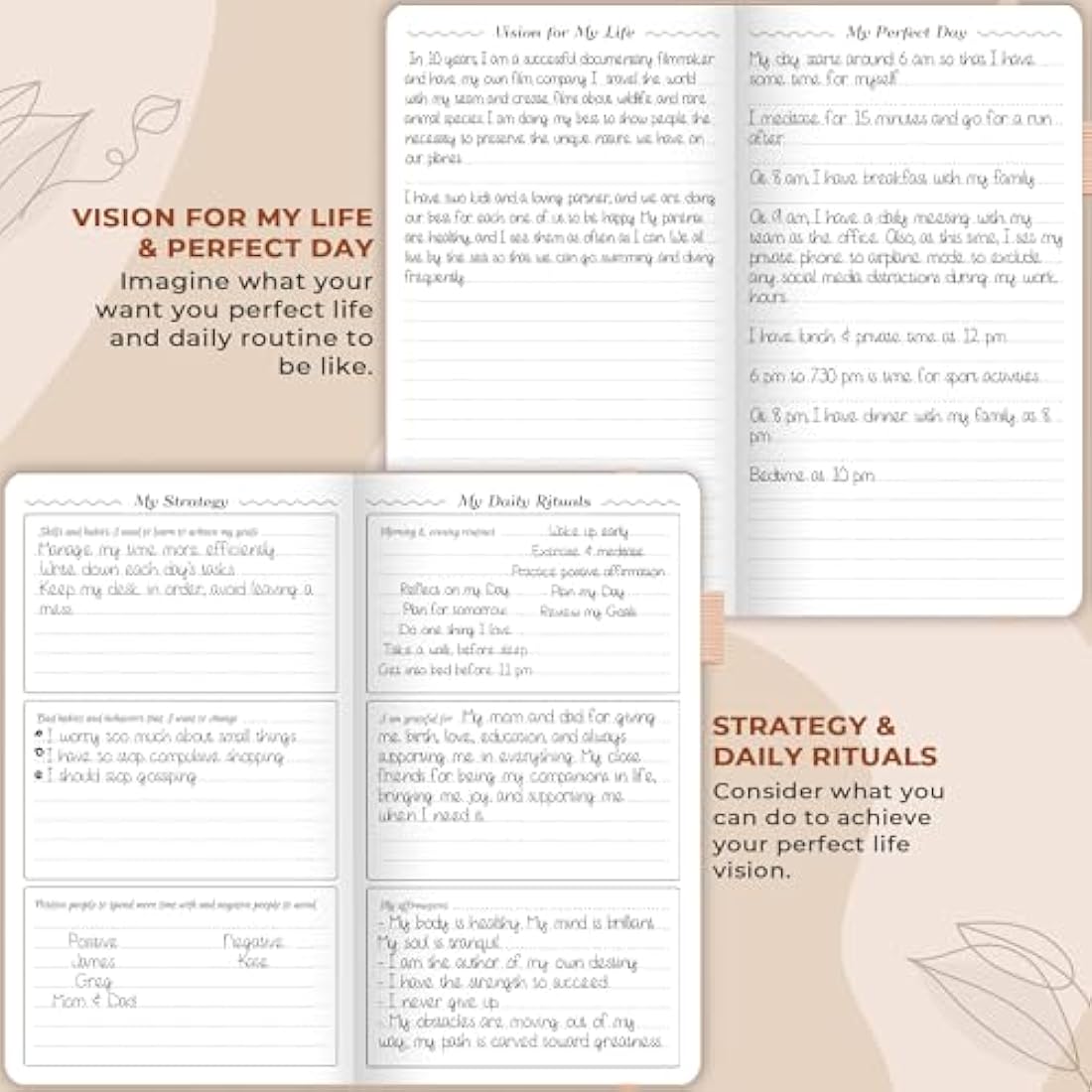 GoGirl Pocket Weekly Planner – Undated Goal Journal & Agenda, Rose Gold