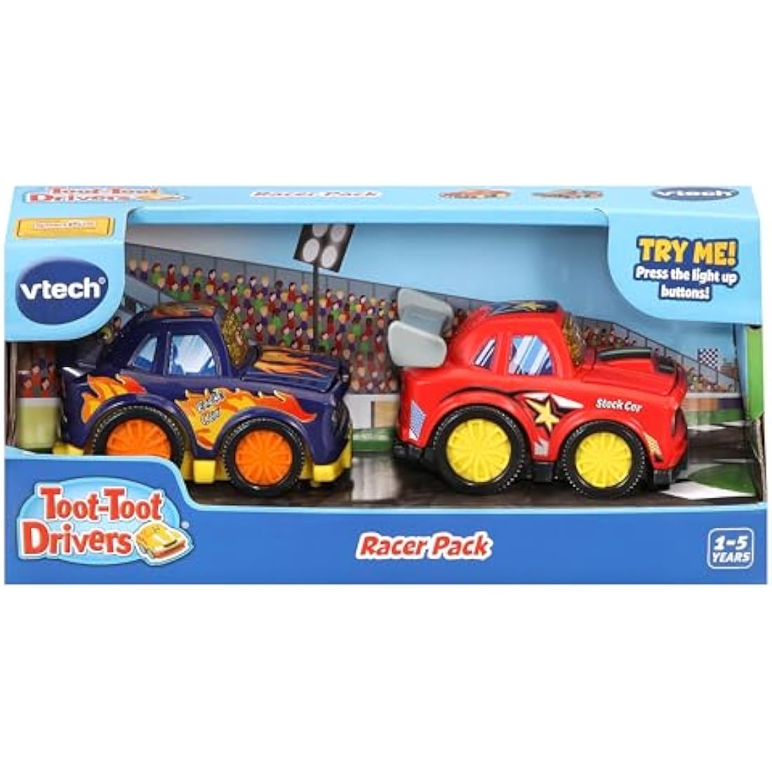 VTech Toot-Toot Drivers 2 Pack – Interactive Stock Car and Racer