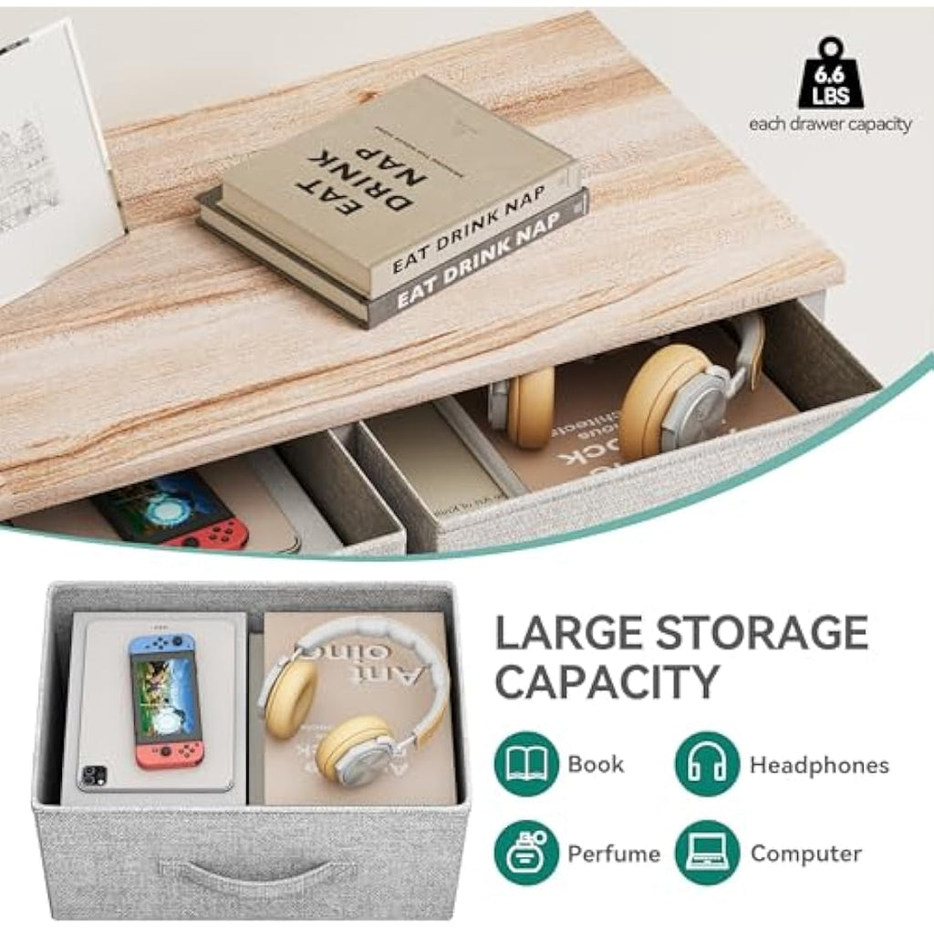 YITAHOME 9-Drawer Fabric Dresser – Wide Storage Chest, Light Grey