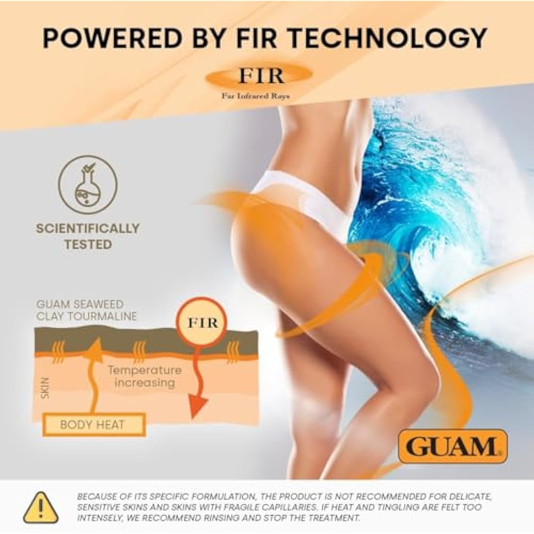 GUAM FIR Seaweed Mud – Anti Cellulite Hot Body Wrap for Tummy & Waist 1kg