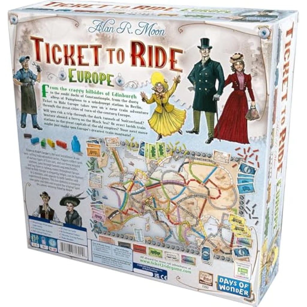 Days of Wonder Ticket to Ride Europe Strategy Board Game, Ages 8+