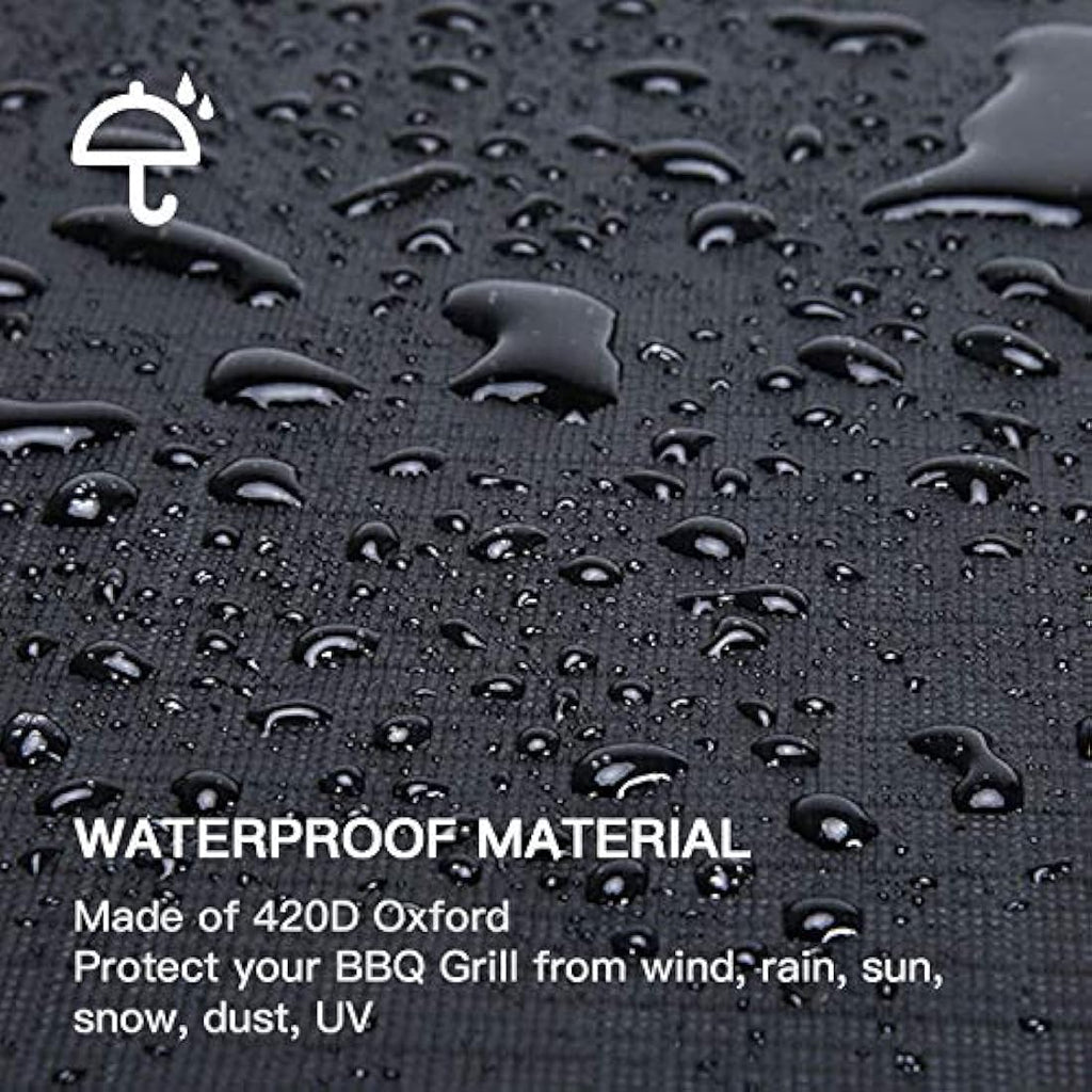 Round BBQ Grill Cover – 210D Oxford Waterproof Heavy Duty
