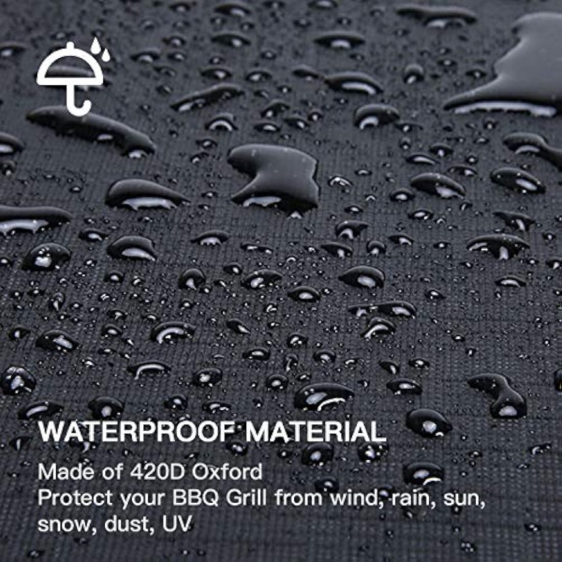Round BBQ Grill Cover – 210D Oxford Waterproof Heavy Duty