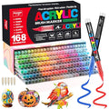 Funnasting 168 Colors Acrylic Paint Pens | Soft Brush Tip Art Markers