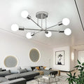 Hudi Fyier 6-Light Sputnik Chandelier | Mid-Century Modern Ceiling Light