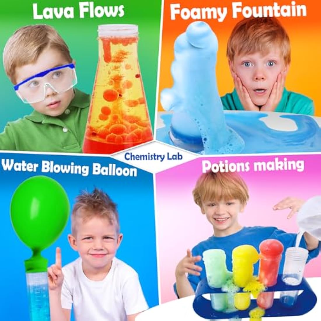 UNGLINGA 60+ Science Experiments Kit | STEM Chemistry & Volcano Set