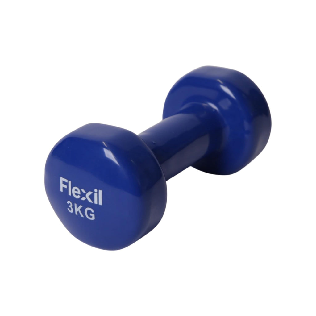 Vinyl Coated Cast Iron Dumbbell Hand Weights Set - 3kg