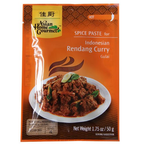 Asian Home Gourmet Indonesian Rendang Curry Paste - 12 x 50g Pack