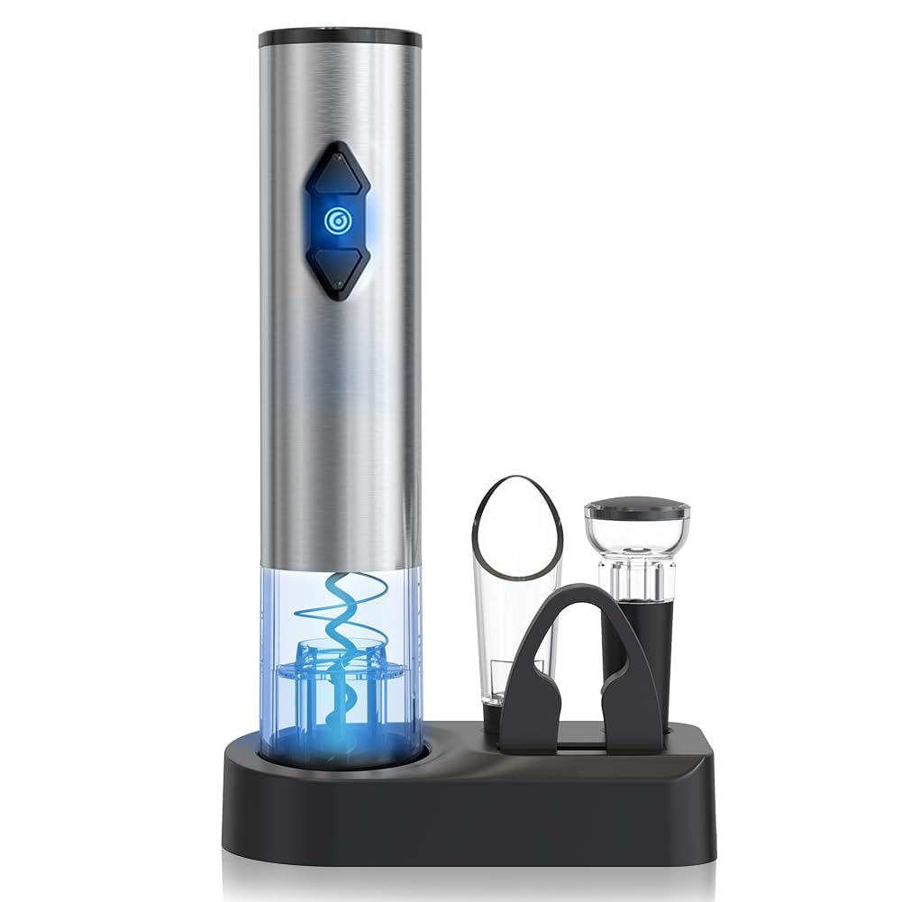 CIRCLE JOY 5-in-1 Electric Wine Opener Set – Stainless Steel Automatic