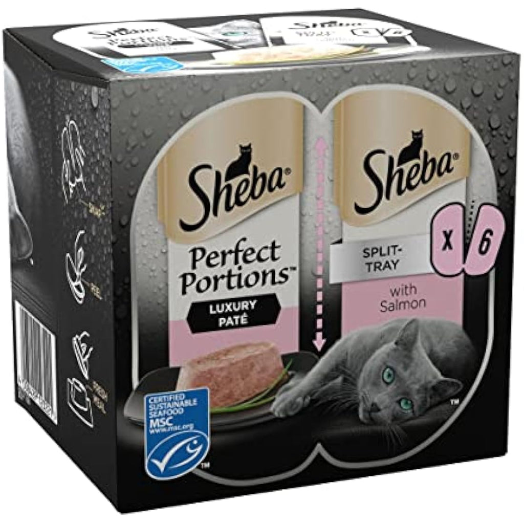 Sheba Perfect Portions Salmon Loaf Wet Cat Food - 12 x 37.5g Trays