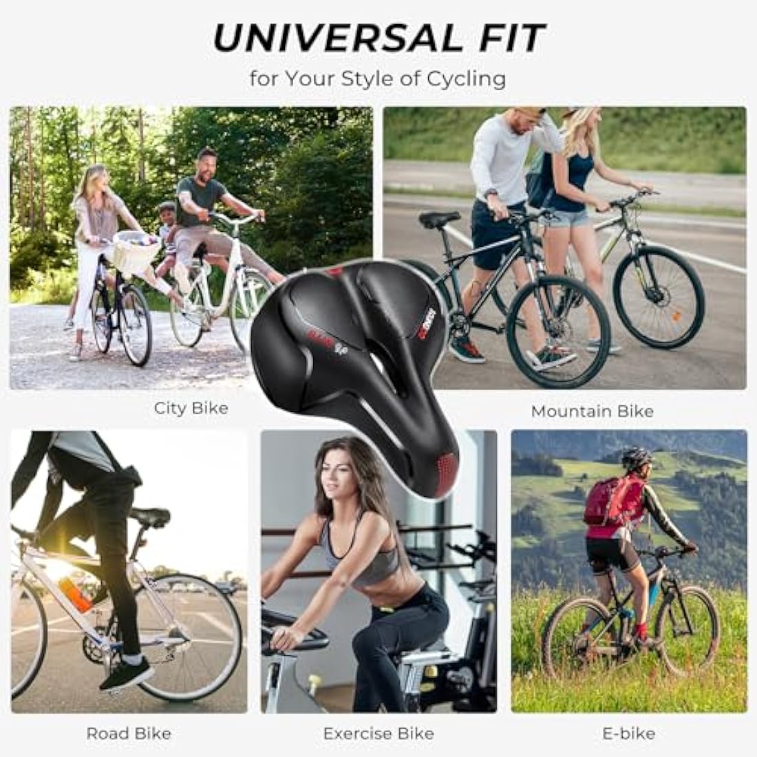 YOUNGDO Gel Bicycle Saddle | Ergonomic Shock-Absorbing Bike Seat