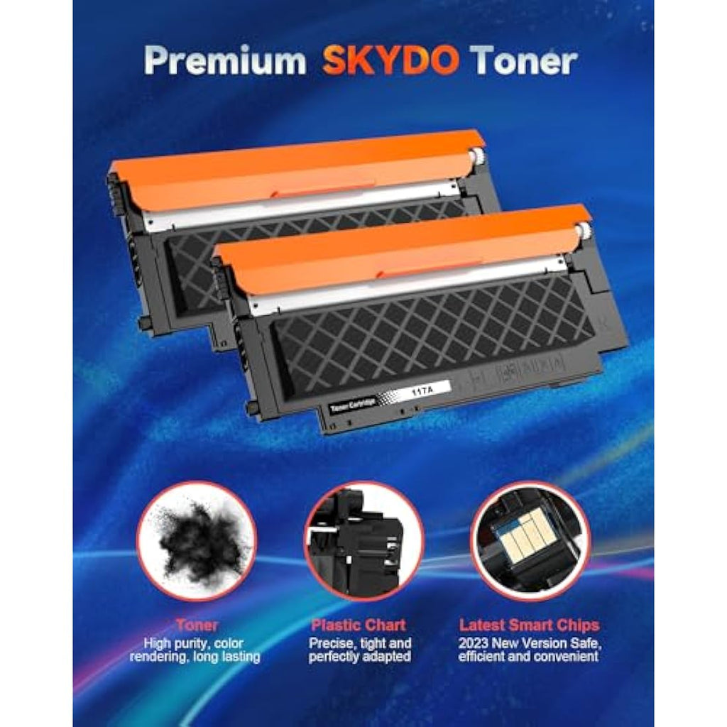 Skydo 117A Toner Cartridges for HP Color Laser MFP 178nw 179fnw - 4 Pack
