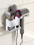Hosoncovy Metal Hair Dryer Wall Mount Holder for Dyson Supersonic | White