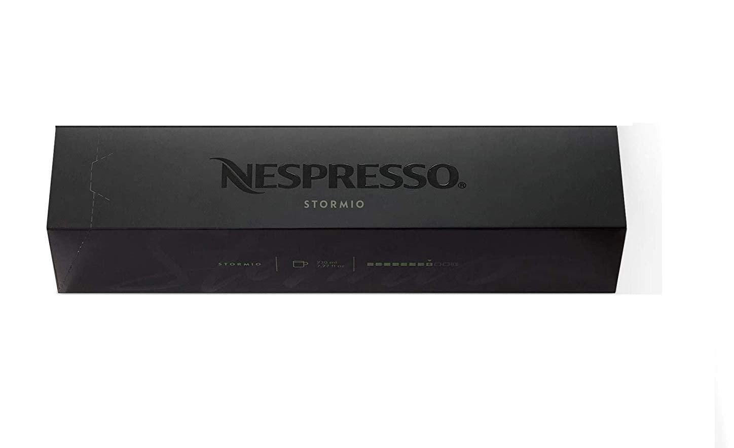 Nespresso Vertuo Stormio Coffee Pods - Dark Roast Capsules (10 Count)