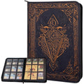 9-Pocket TCG Binder – 3D PU Leather Trading Card Album, Blue