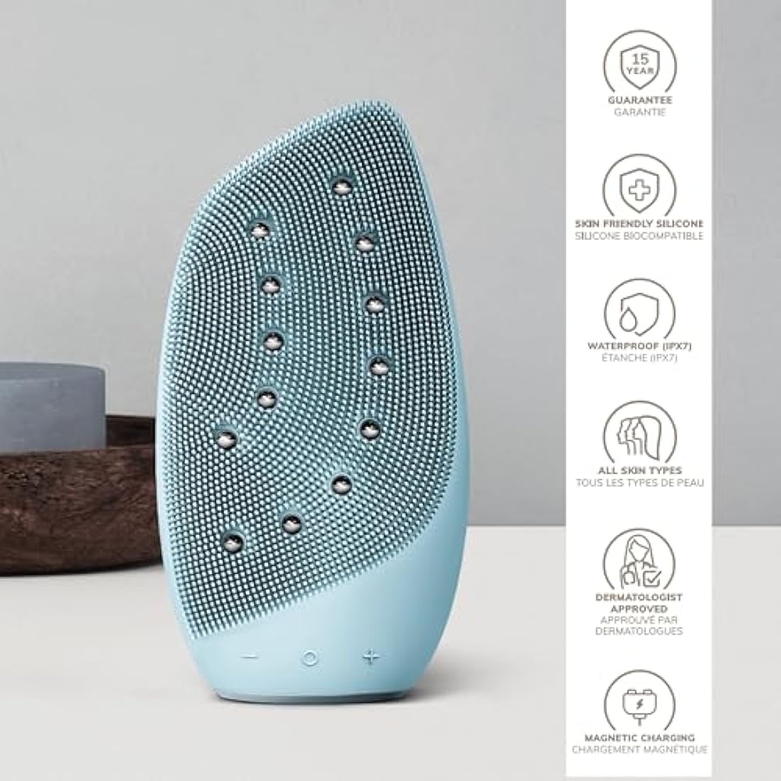 GESKE 8-in-1 Sonic Thermo Facial Brush & MicroCurrent Face-Lifter