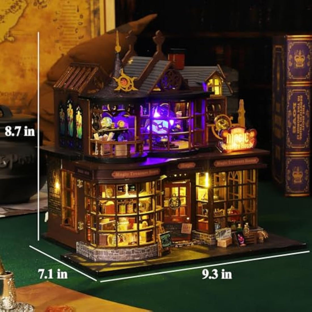 Mostop DIY Miniature Dollhouse Kit - Magic Treasure House with LED Light