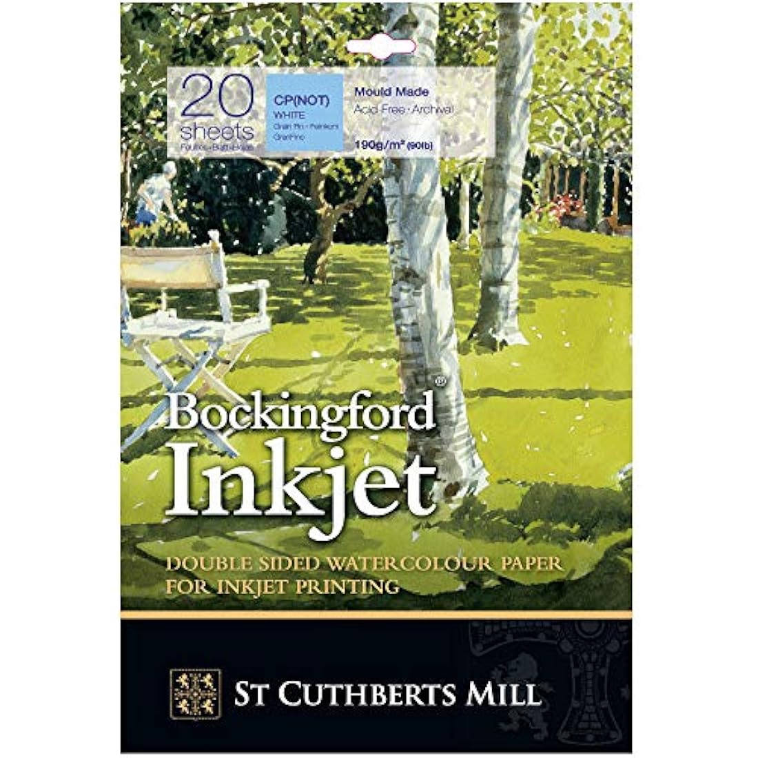 Bockingford Inkjet Watercolour Paper | A3+ 190gsm Textured - 20 Pack