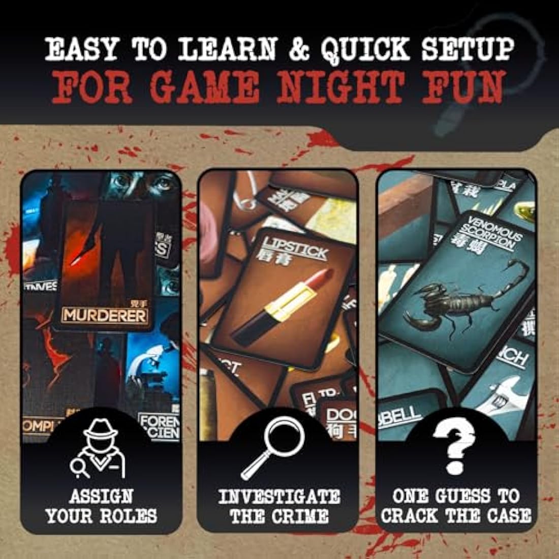 Deception: Murder in Hong Kong Board Game – Social Deduction Party Game