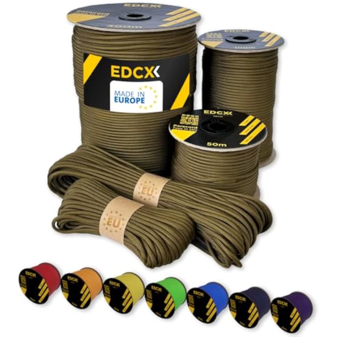 EDCX 550 Paracord Type III – 4mm Nylon Rope for DIY, Camping & Survival