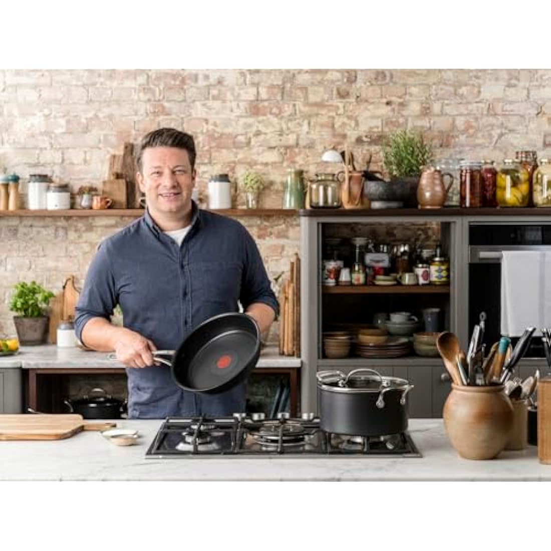 Tefal Jamie Oliver Frying Pan – 28cm Non-Stick Hard Anodised Aluminium