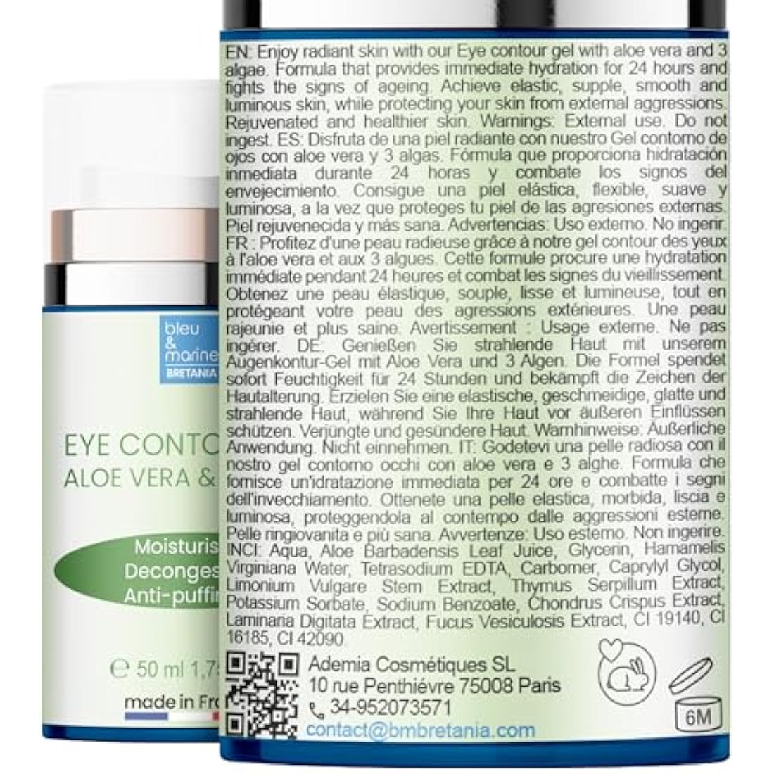 Aloe Vera & Seaweed Eye Contour Gel – Dark Circle Relief