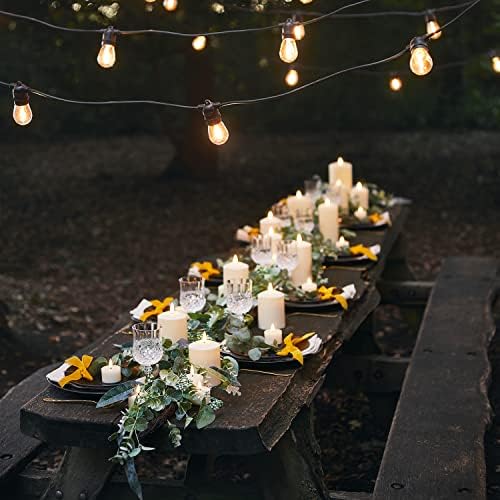 Lights4fun TruGlow Waterproof Flameless LED Pillar Candles - Set of 3