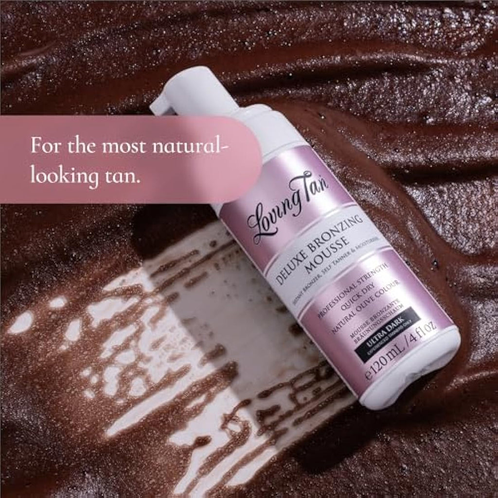 Loving Tan Deluxe Bronzing Mousse – Ultra Dark Sunless Tanner (120ml)
