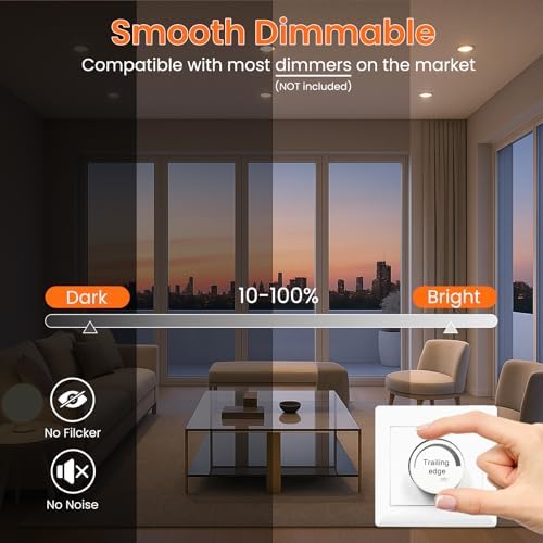 ALUSSO 6W Tilt LED Downlights | 3CCT Dimmable Ultra Slim Recessed Spotlights