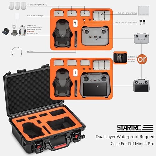 STARTRC Mini 4 Pro Waterproof Hard Case | DJI Drone Carrying Bag