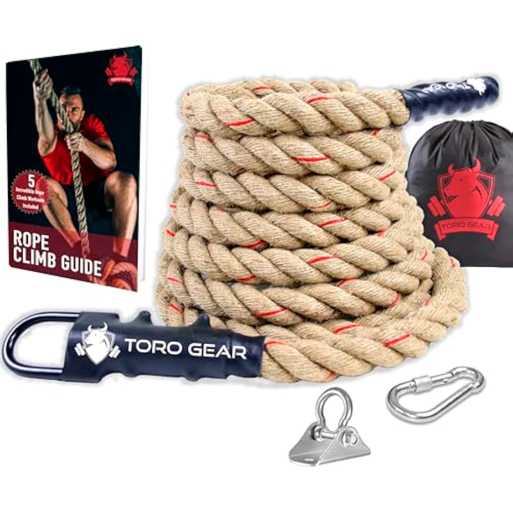 Toro Gear Jute Gym Climbing Rope | 1.5" Diameter Strength Training Rope