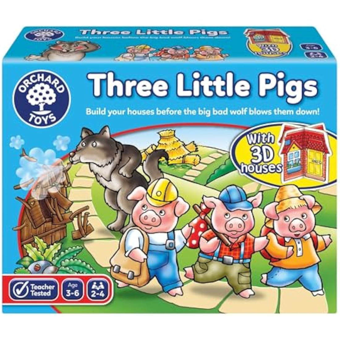 Orchard Toys Three Little Pigs Board Game – Educational Game for Ages 3-6