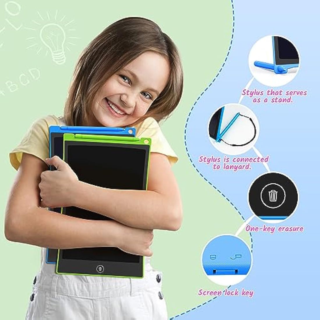 TECJOE 10 Inch LCD Writing Tablet 2-Pack | Colorful Doodle Board for Kids