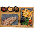 Black Rock Grill Lava Stone Steak Set – Matt Black Cooking Platter