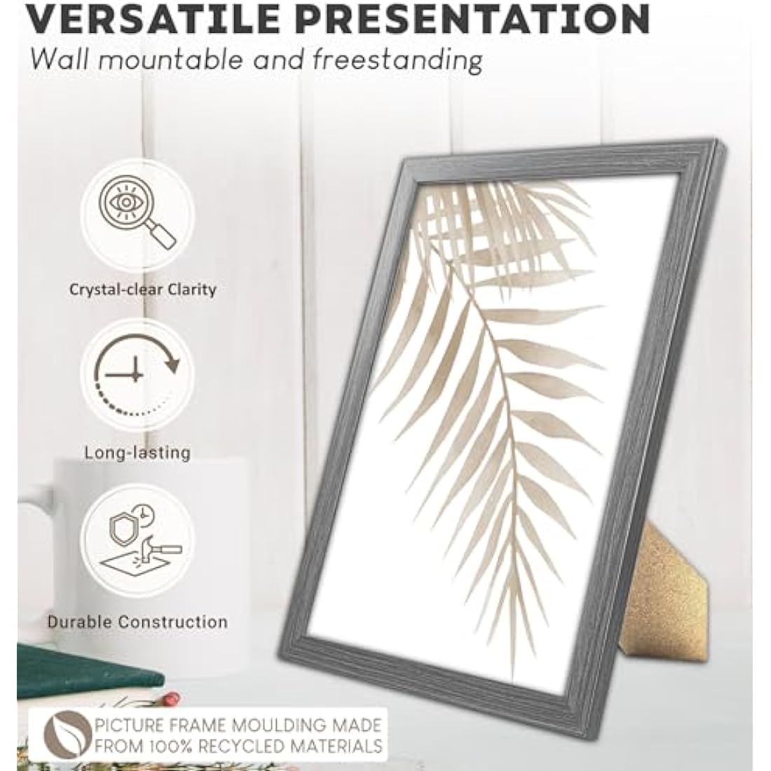 Jolof Store A4 Photo Frames – Dark Grey Certificate Display, Pack of 3