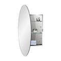 Fundin Oval Bathroom Mirror Cabinet | Stainless Steel Medicine Cabinet