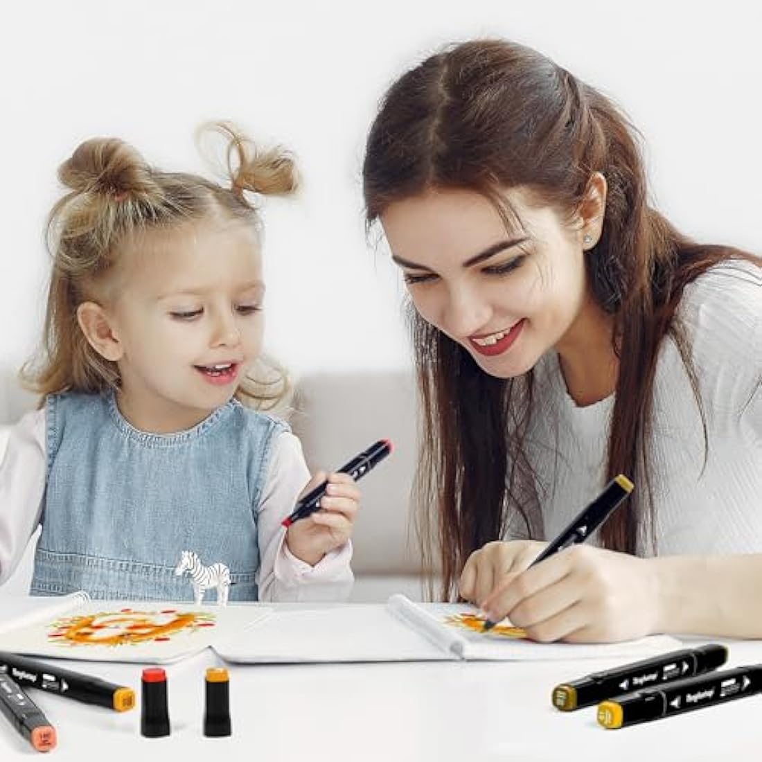 Tongfushop 204 Color Dual Tip Alcohol Markers – Permanent Art Drawing Pens