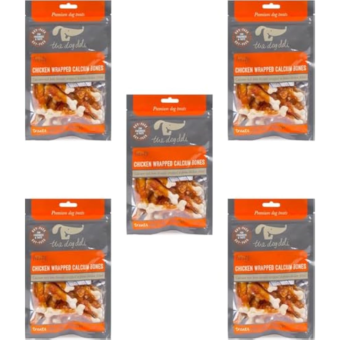 Petface Dog Deli Chicken Wrapped Calcium Bones - Premium Treats, 100g