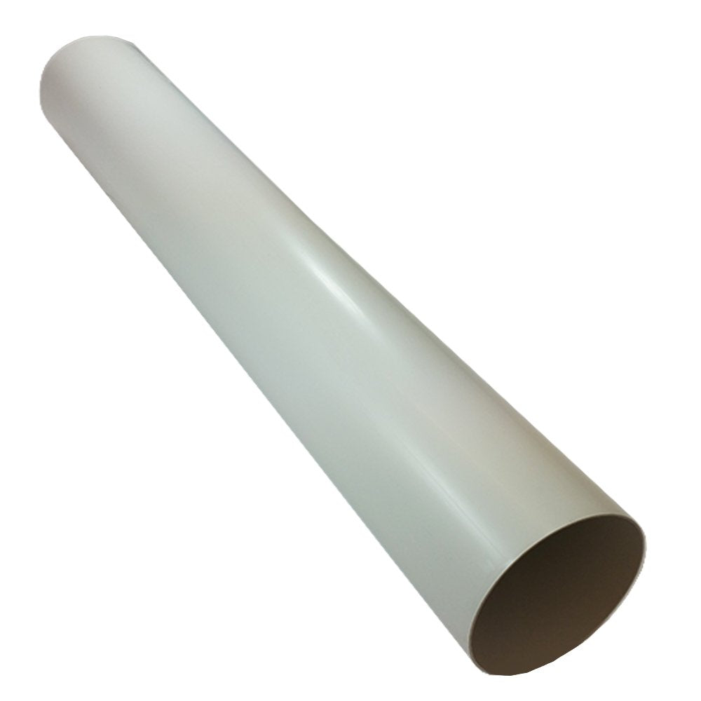 Kair 150mm Rigid Round Ducting Pipe | 1 Metre White uPVC Ventilation Tube