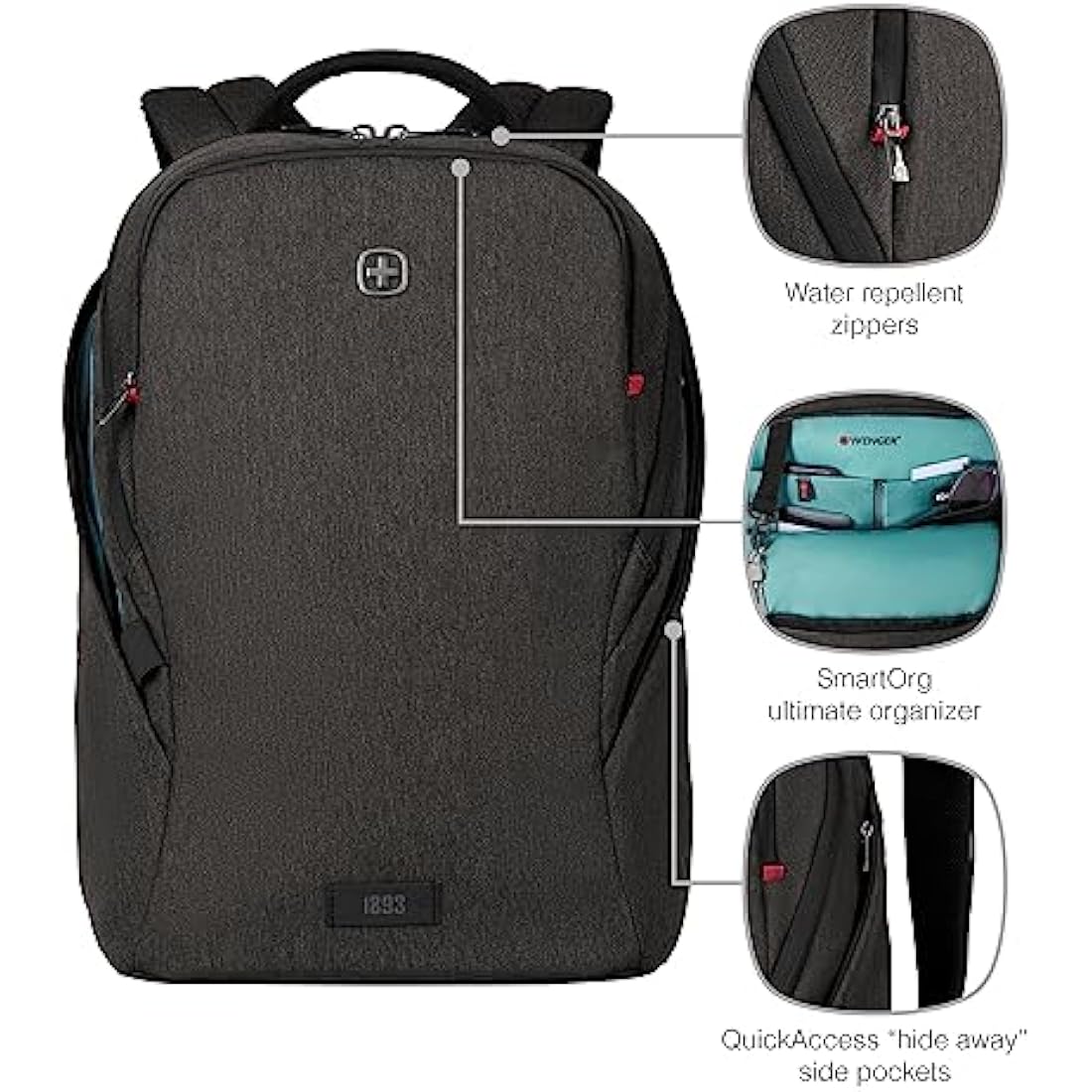 Wenger MX Light 16-Inch Laptop Backpack with Tablet Pocket – Grey