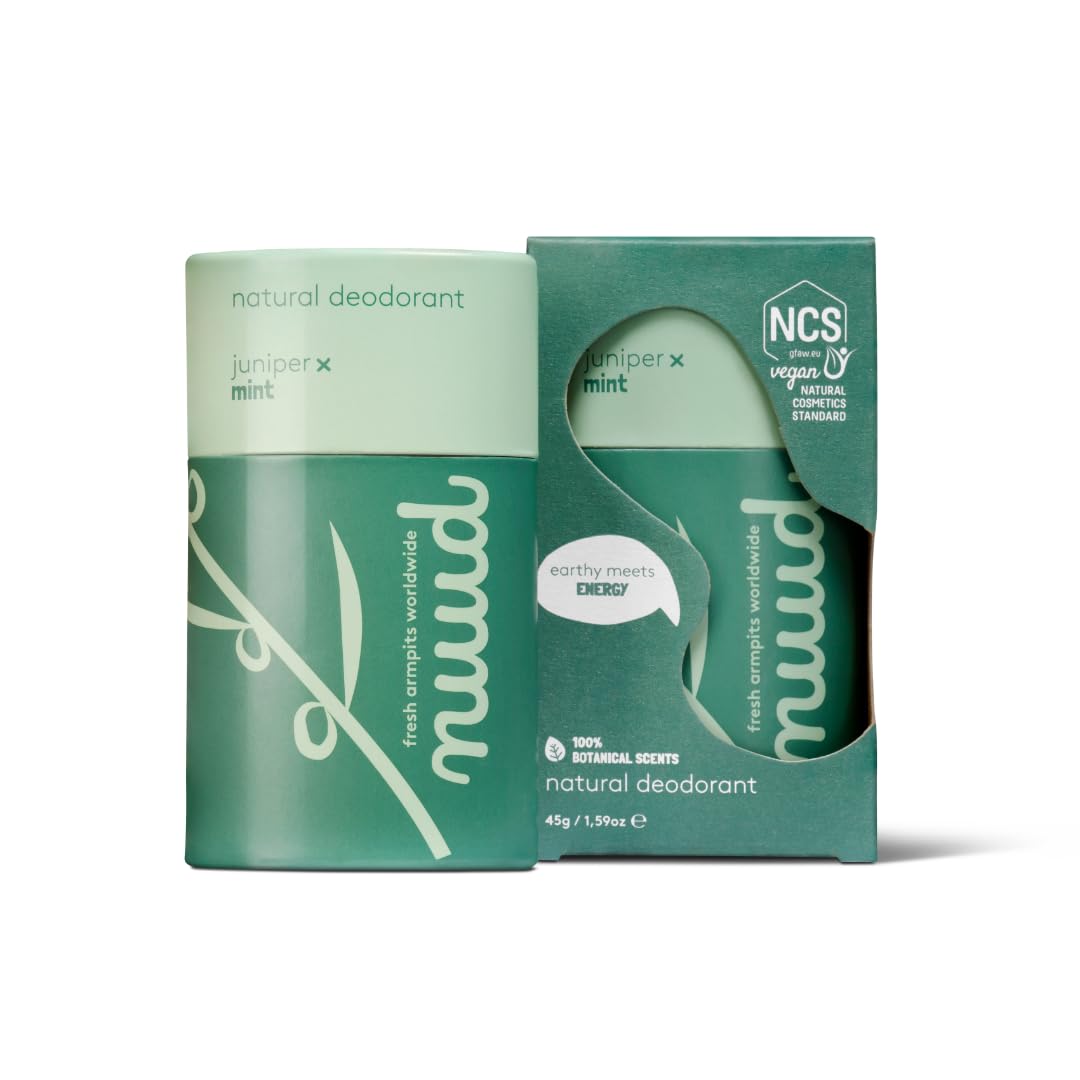 nuud Natural Vegan Deodorant Stick – Juniper & Mint Aluminum-Free